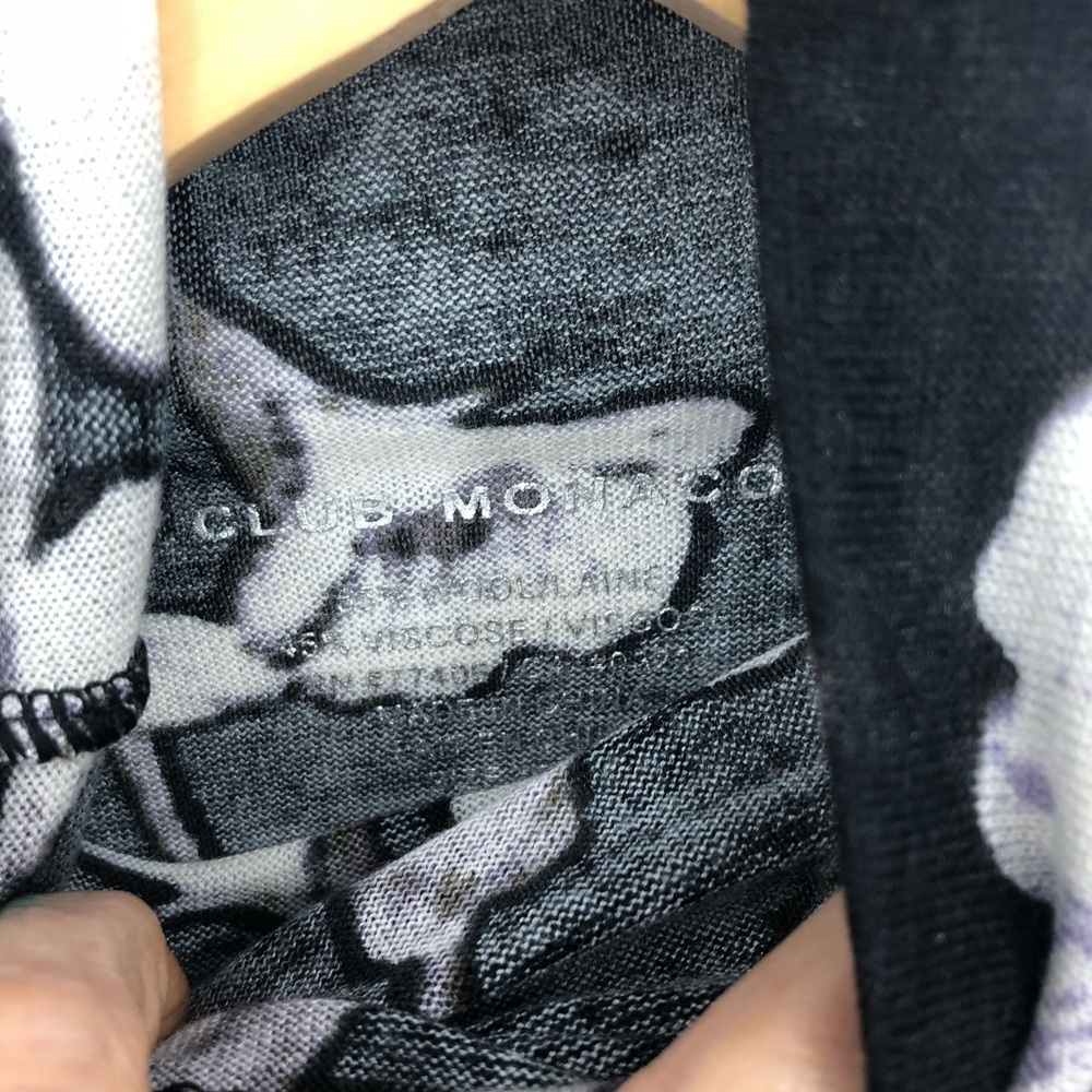CLUB MONACO Julie Turtleneck Black Floral XS - Picture 4 of 7
